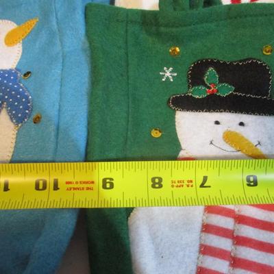 12 - New Designer Christmas Wool Felt Sequined Tote Gift Bag Holder Choice UU