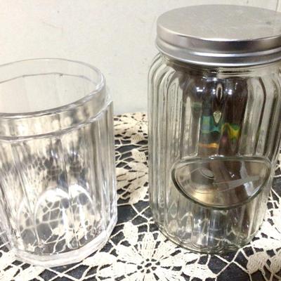 Two Glass Cigar / Tobacco Humidors One With Lid