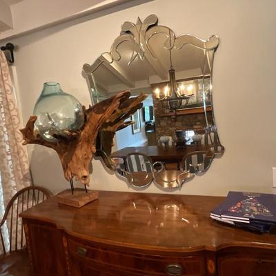 Beveled Glass 48” Decorative Mirror