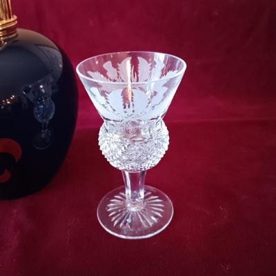 LAMPE BERGER JAR & 2 EDINBURGH CRYSTAL THISTLE SHERRY GLASSES