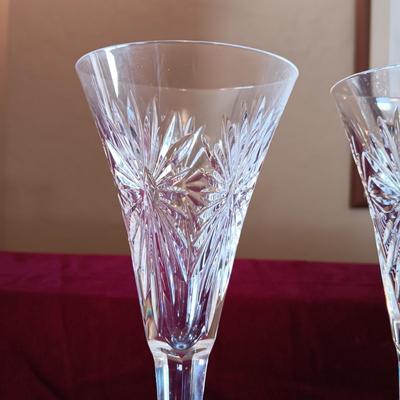 2 WATERFORD CRYSTAL CHAMPAGNE FLUTES