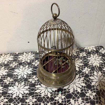 High End Metal Bird Cage Musical Box Not Working Used For Parts