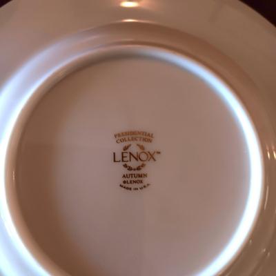 TRULY STUNNING LENOX PRESIDENTIAL COLLECTION "AUTUMN" 10 BOWLS AND 10 BREAD PLATES