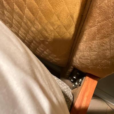 King Size Custom Made Suede Bed, Mattress