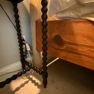 King Size Custom Made Suede Bed, Mattress