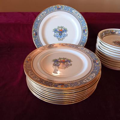 STUNNING LENOX PRESIDENTIAL COLLECTION "AUTUMN" 10 SALAD PLATES AND 10 DESSERT BOWLS