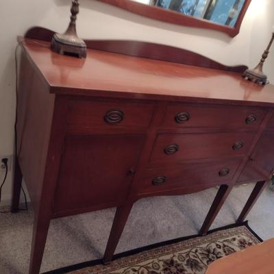 Wooden Sideboard- Approx 62" Long, 22" Deep, 39" Tall