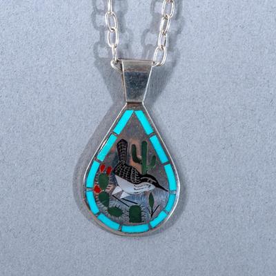 ZUNI STERLING NECKLACE BY DENNIS AND NANCY EDAAKIE