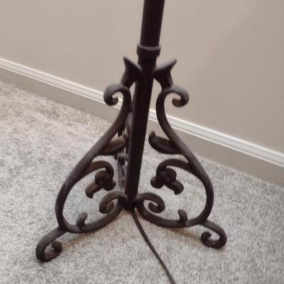 Metal Post Floor Lamp with Shade- Approx 56" Tall