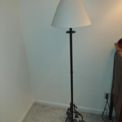 Metal Post Floor Lamp with Shade- Approx 56" Tall