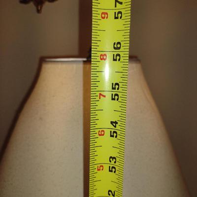 Metal Post Floor Lamp with Shade- Approx 56" Tall