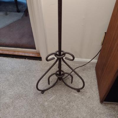 Metal Post Floor Lamp with Shade- Approx 56 1/2" Tall