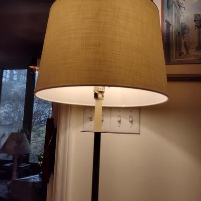 Metal Post Floor Lamp with Shade- Approx 56 1/2" Tall