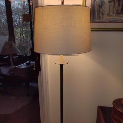 Metal Post Floor Lamp with Shade- Approx 56 1/2" Tall