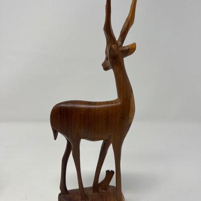 Hand Carved Teak Wood Deer Figures -Kenya