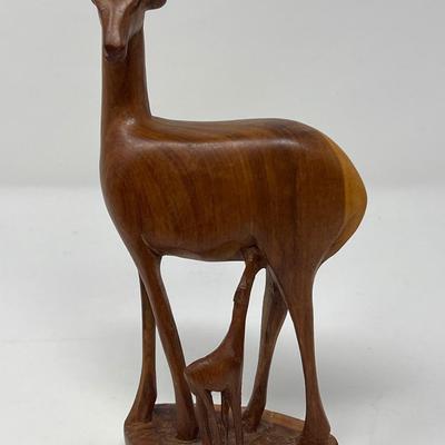 Hand Carved Teak Wood Deer Figures -Kenya