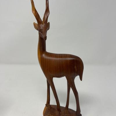 Hand Carved Teak Wood Deer Figures -Kenya