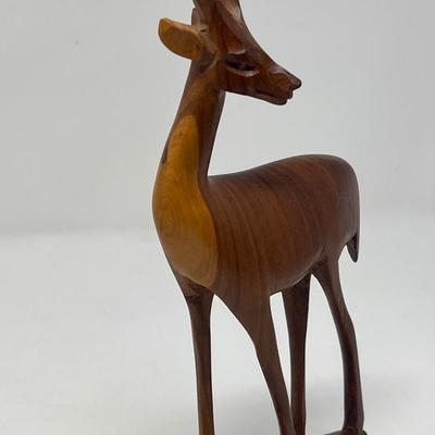 Hand Carved Teak Wood Deer Figures -Kenya