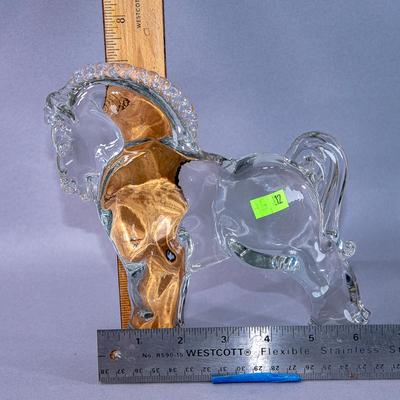 FABULOUS HEISEY GLASS / CRYSTAL CLYDESDALE HORSE