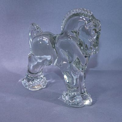 FABULOUS HEISEY GLASS / CRYSTAL CLYDESDALE HORSE
