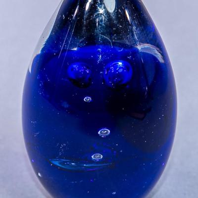 HEISEY COBALT PAPERWEIGHT