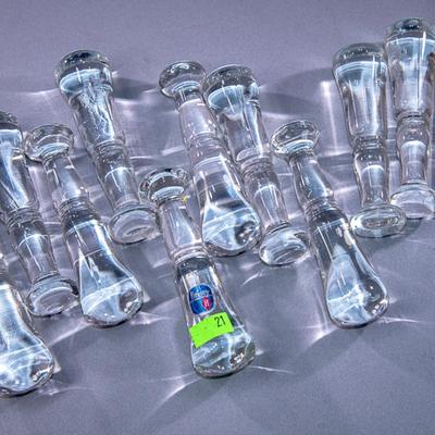 HEISEY GLASS MUDDLERS - SET OF 10