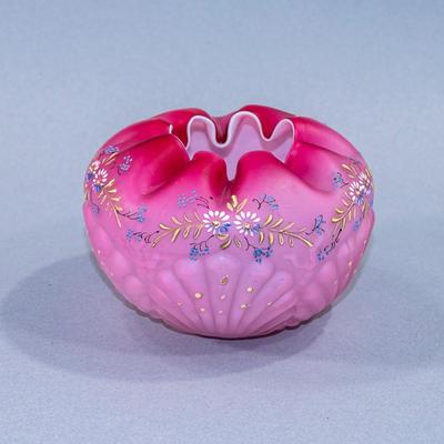 VICTORIAN HAND PAINTED ROSE BOWL