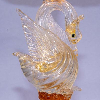 PAIR OF VENETIAN SALVIATI HAND BLOWN CANDLESTICKS