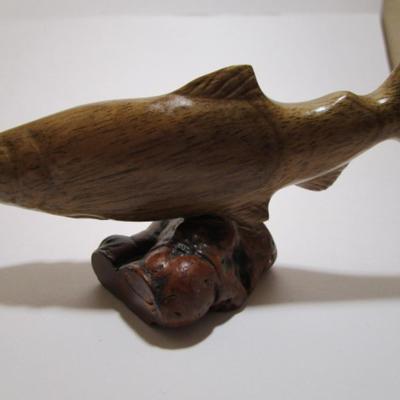 Myrtle wood hand-carved fish