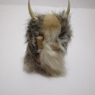 Furry Viking, made of wood & fur