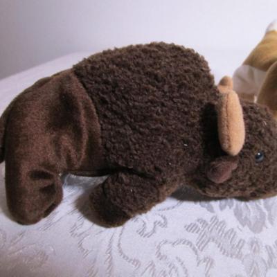 2 Ty Beanie Original Babies (1 Basset Hound, 1 Buffalo)