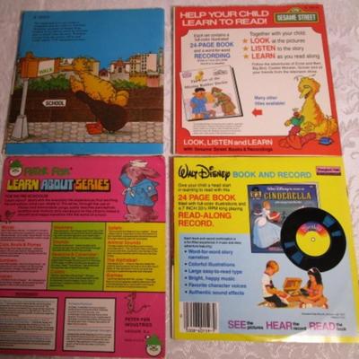 Vintage 33-1/3 Children's story book records (4)