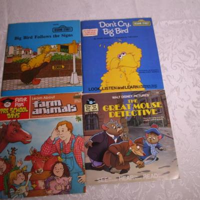 Vintage 33-1/3 Children's story book records (4)