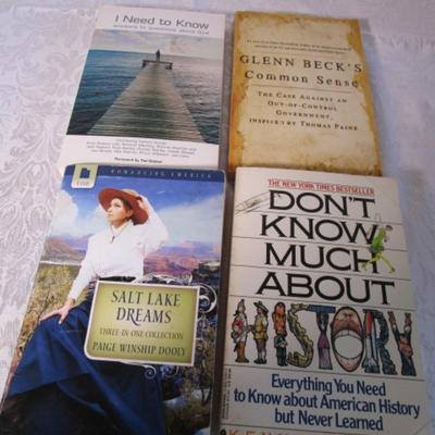 1 novel, 1 history book, 2 answer books