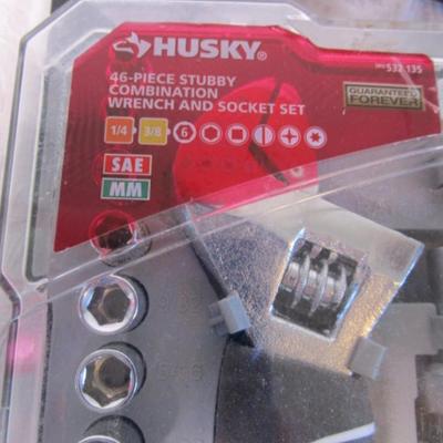 Husky 46-piece stubby combination wrench & socket set