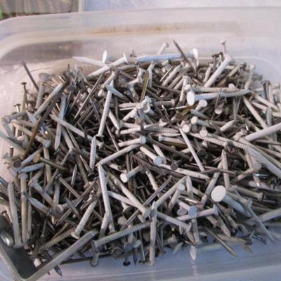 Various screws and nails, spade terminals