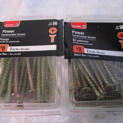 Various screws and nails, spade terminals