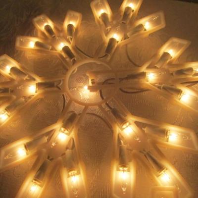 String of 9 lighted snowflakes