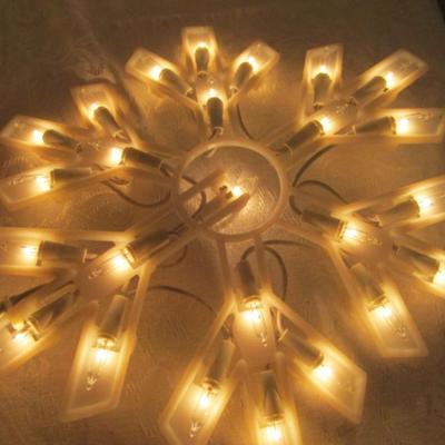 String of 9 lighted snowflakes