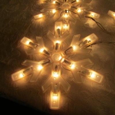 String of 9 lighted snowflakes