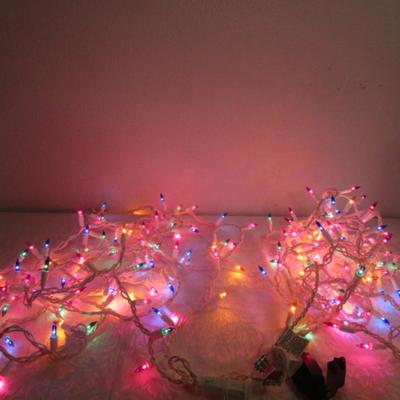 2 sets Christmas lights, 100 mini lights each