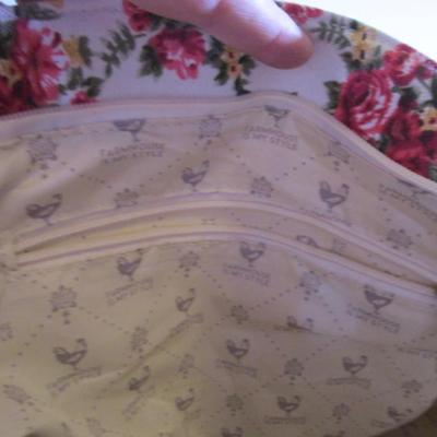 Canvas floral tote
