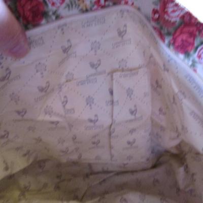 Canvas floral tote