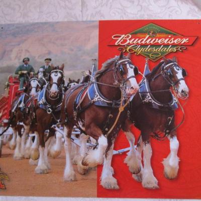 Budweiser Clydesdales metal sign