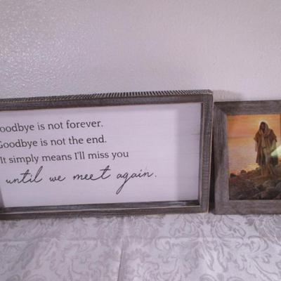 Picture of Jesus by Greg Olson, framed saying "Till We Meet Again"
