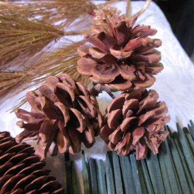 Pinecone assortment & pick sticks