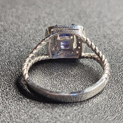 Brand New 14k White Gold 1.81 Cttw Tanzanite Diamond Ring Size 12