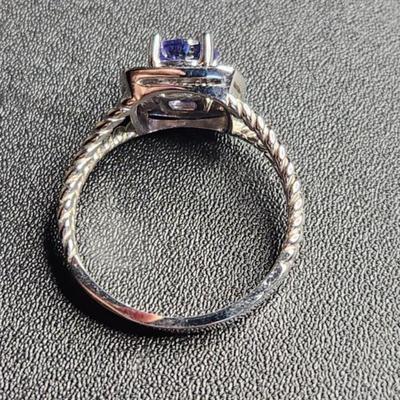 Brand New 14k White Gold 1.81 Cttw Tanzanite Diamond Ring Size 12