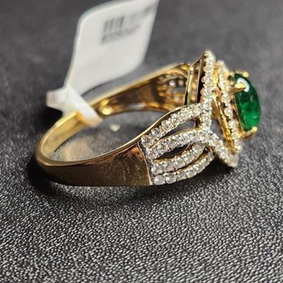 Stunning 14k White Gold 2.59cttw Tsavorite Vs Diamond Ring Size 12