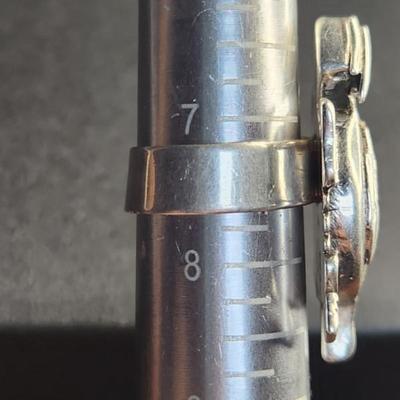 Native American Sterlin Silver Old Pawn Turtle Shadow Box Ring